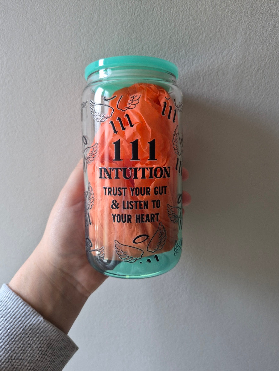 111 Intuition Glass Tumbler ✨🪽💚
