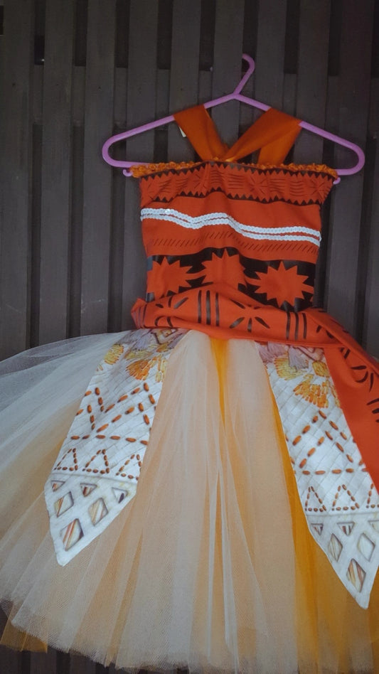 Moana-Inspired Tutu Dress – Island Adventure Outfit for Girls