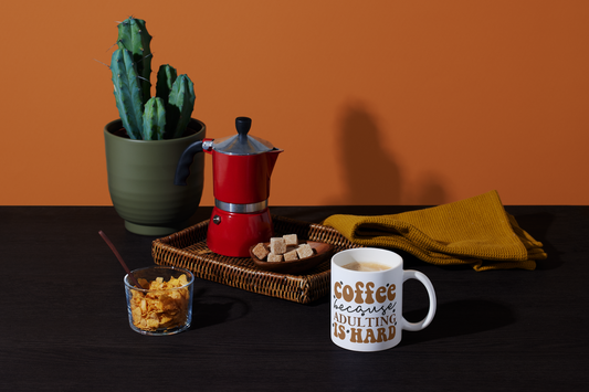 “Coffee Because Adulting is Hard” Funny Mug – Relatable Gift for Grown-Ups Who’d Rather Nap