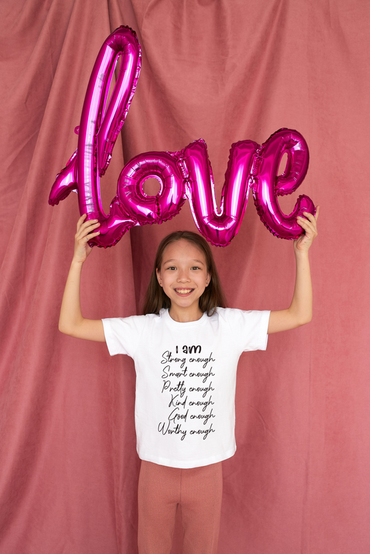 “I Am Enough” Empowerment T-Shirt for Kids